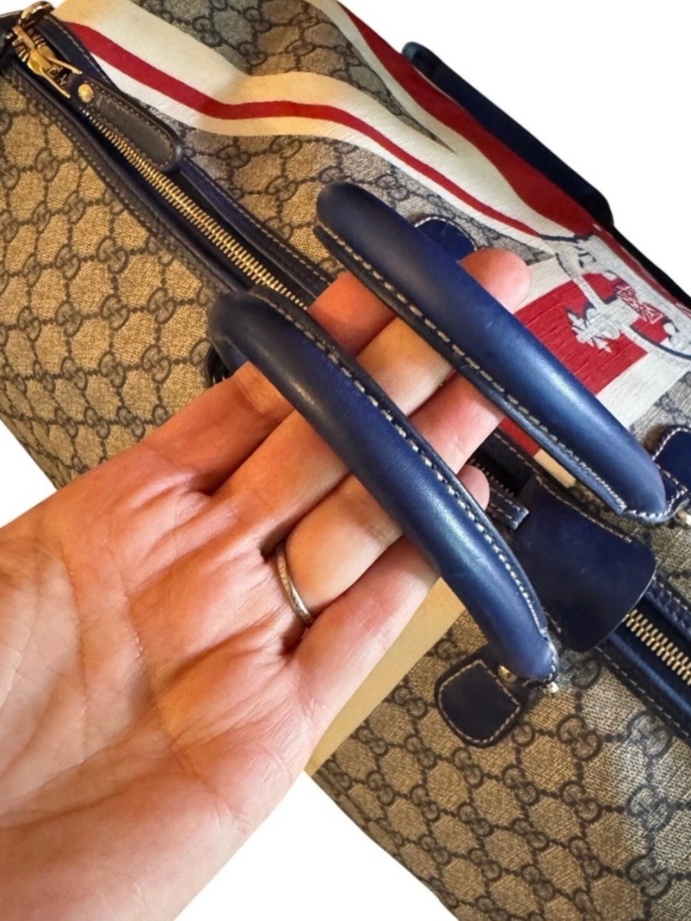 RARE Gucci Union Jack Boston Bag UK Flag 2009 Sloaney Bag London Exclusive - Picture 11 of 15